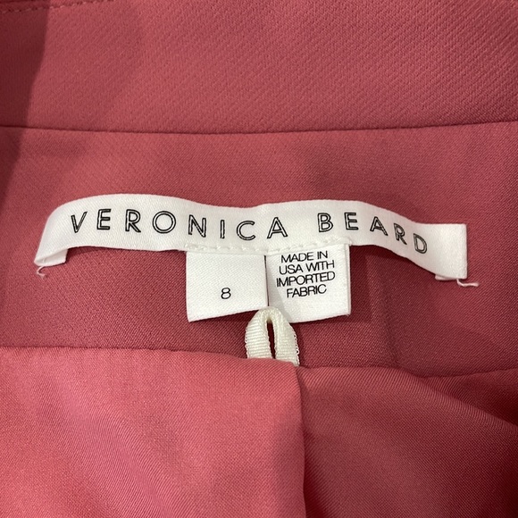 Veronica Beard pink dickey jacket with black buttons - Picture 3 of 4